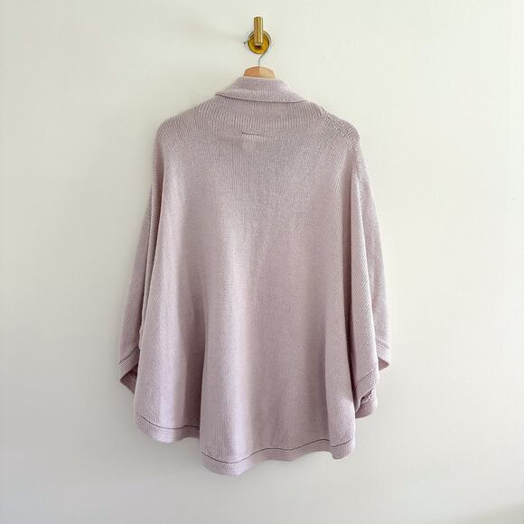 Lolë Iverness Knit Pullover Cowl Neck Poncho Sweater Pink - Picture 8 of 10